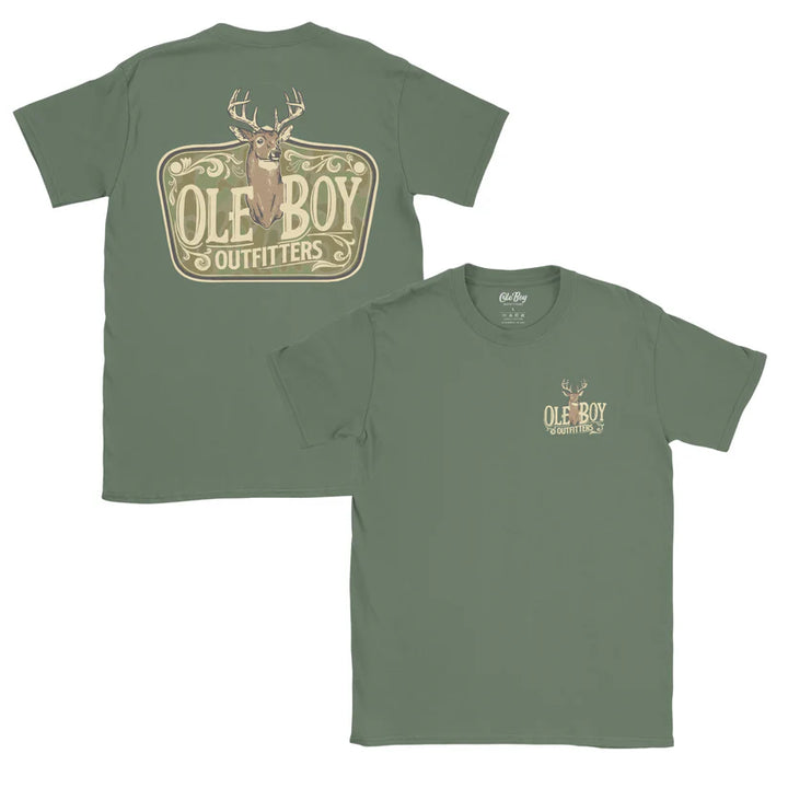 Ole Boy Youth Buck Mount Tee - Military Green