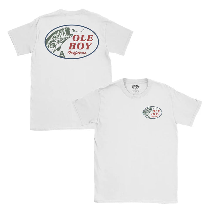 Ole Boy Youth Lured in Bass Tee - White