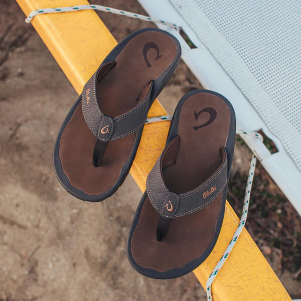 'Ohana Men's Beach Sandals - Dark Java & Ray