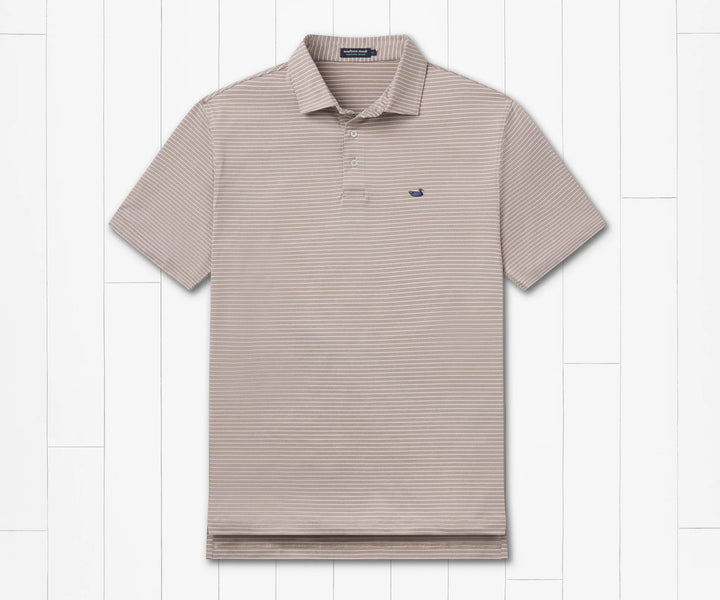 Biloxi Heather Performance Polo - Burnt Taupe