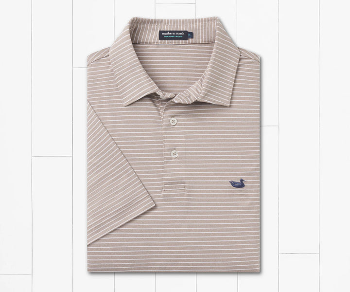 Biloxi Heather Performance Polo - Burnt Taupe