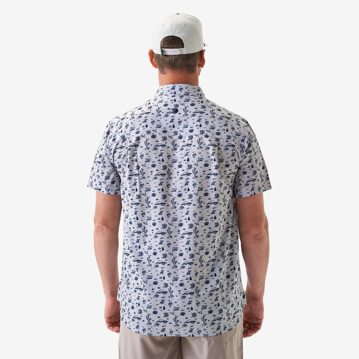 Performance Button Up - Out West - Cream