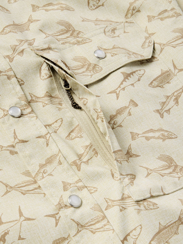 M's Brrr® Performance Shirt Short Sleeve - Sand Dollar Coastal Frenzy