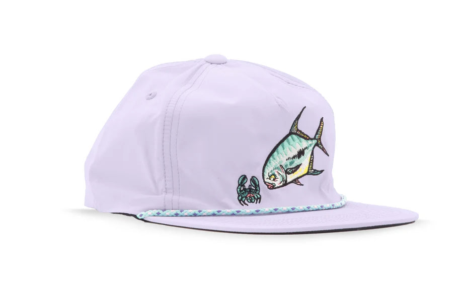 Permit Flat Brim Performance Hat - Lavender