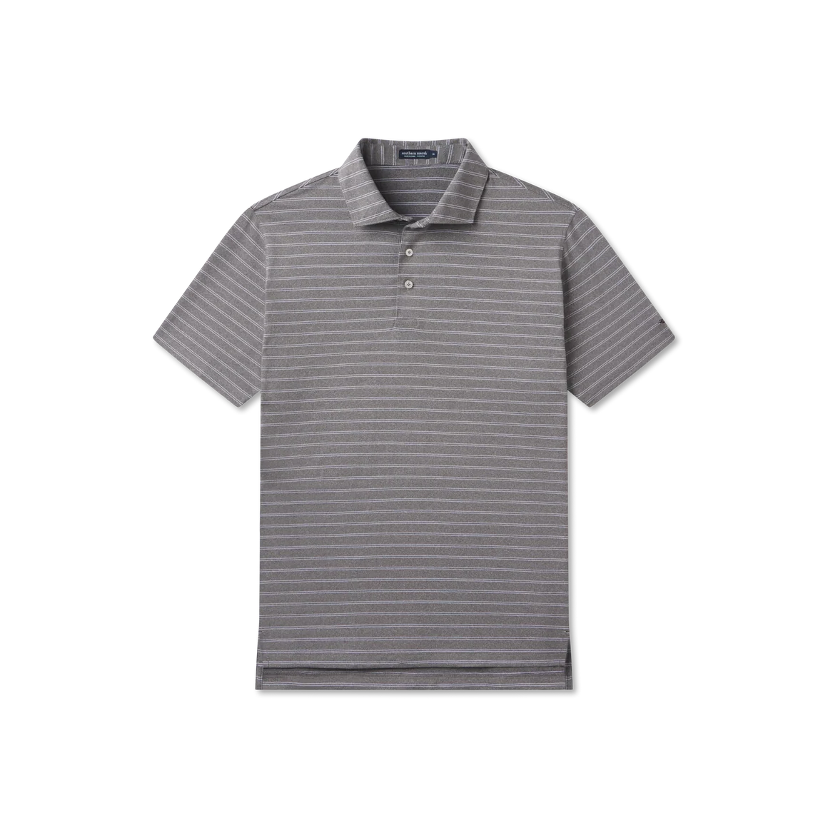 Newcastle Stripe Featherlight Polo SS - Light Gray