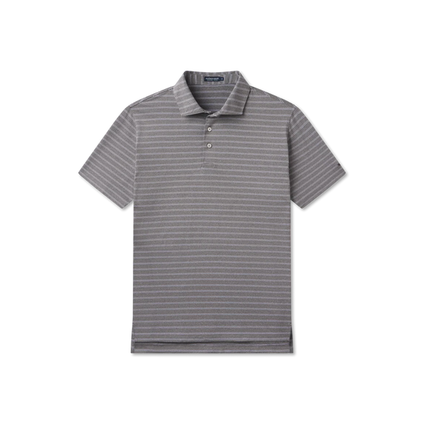 Newcastle Stripe Featherlight Polo SS - Light Gray