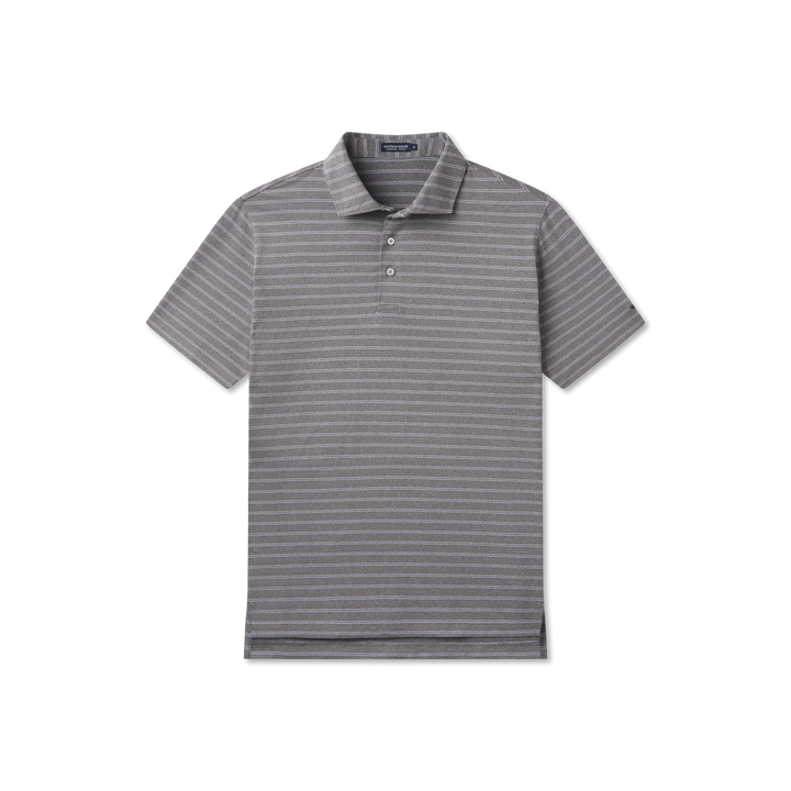 Newcastle Stripe Featherlight Polo SS - Light Gray
