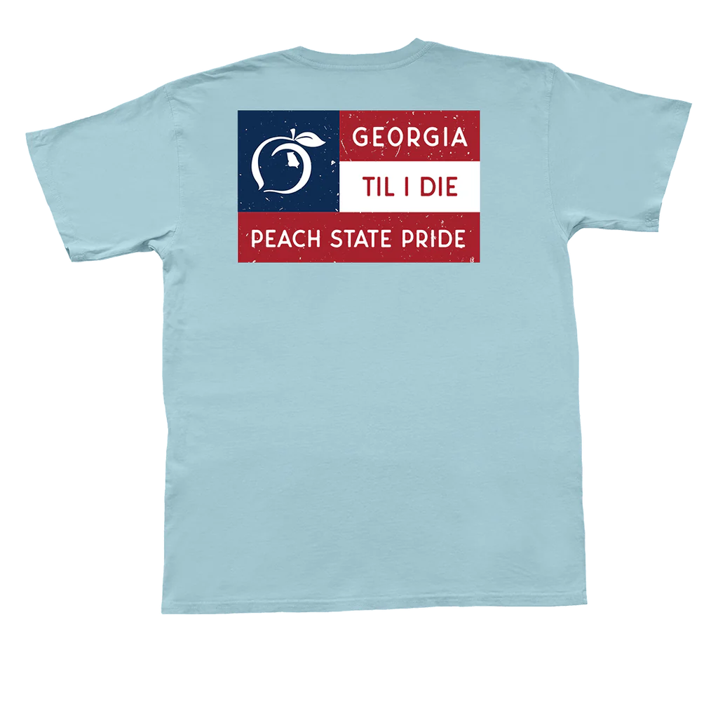 GA Til I Die Flag Tee - Chambray