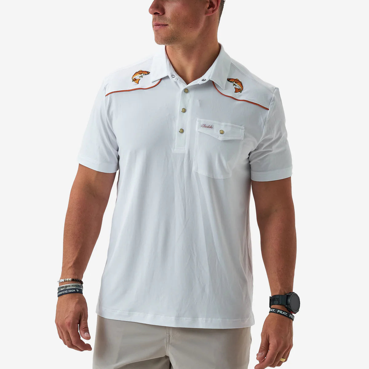 Pearl Snap Performance Polo - Redfish