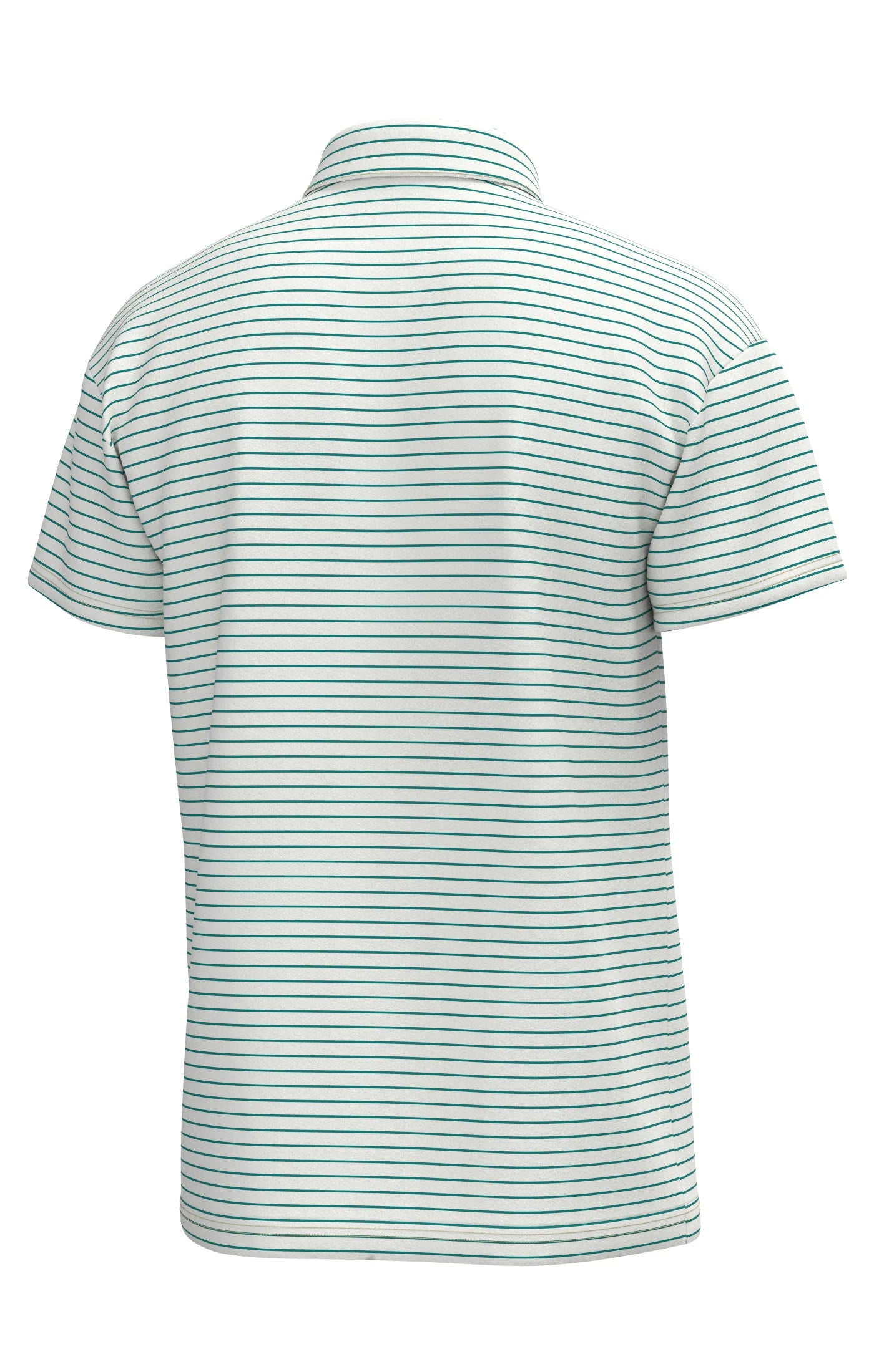 Horizon Stripe Performance Polo - White Blue Wing Teal