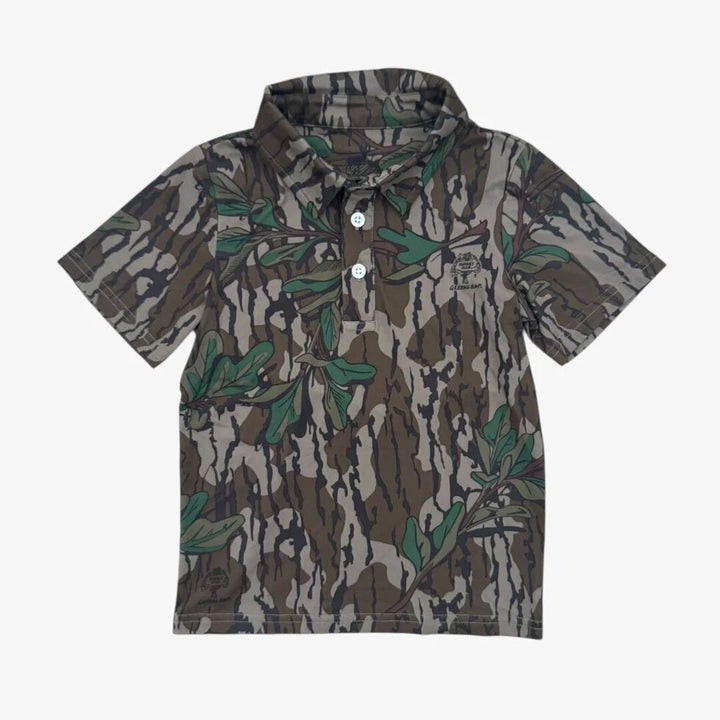 Youth CoolShade™ Scottie Polo UPF 50+ || Mossy Oak® Greenleaf