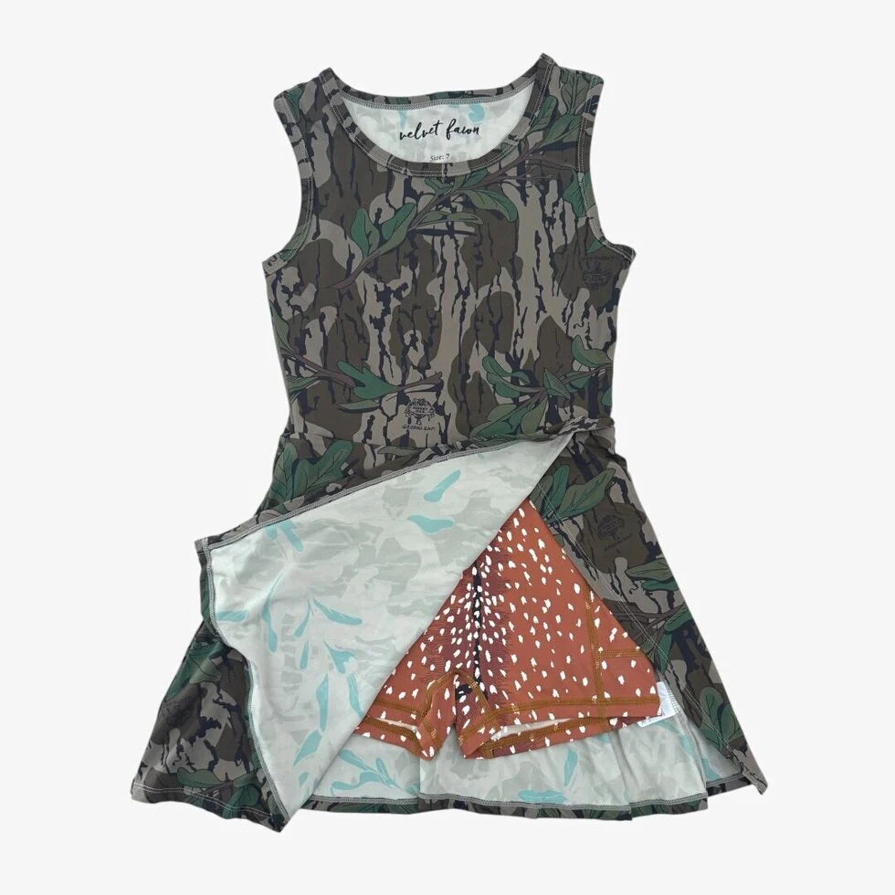 Girls Maren Performance Dress UPF 50+ || Mossy Oak® Greenleaf + Fawning Over You