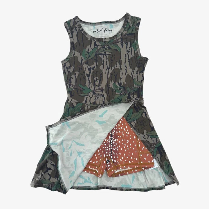 Girls Maren Performance Dress UPF 50+ || Mossy Oak® Greenleaf + Fawning Over You