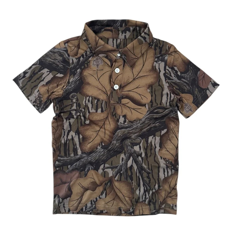 Youth CoolShade™ Scottie Polo UPF 50+ - Mossy Oak® Fall Foliage