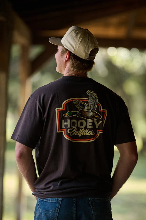 Flocked Shot T-Shirt - Dark Brown