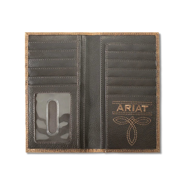 Ariat Rodeo Inlay Patch Rodeo Wallet - Brown