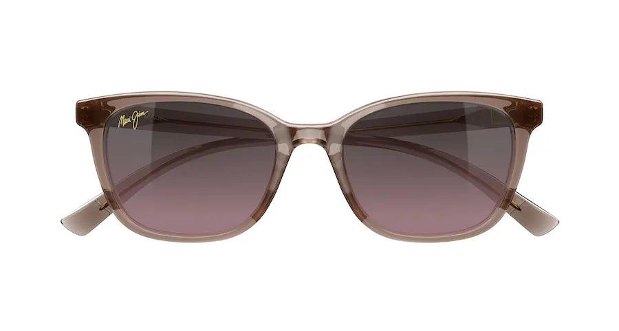 Kūkaulana Shiny Transparent Light Pinkish Brown w/ Maui Rose® Lenses