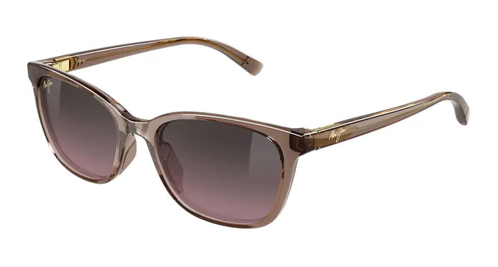 Kūkaulana Shiny Transparent Light Pinkish Brown w/ Maui Rose® Lenses