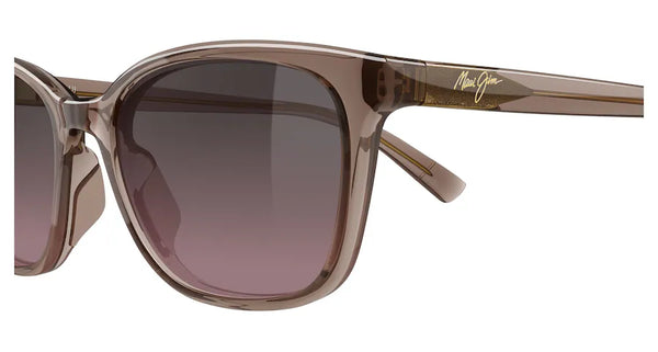 Kūkaulana Shiny Transparent Light Pinkish Brown w/ Maui Rose® Lenses