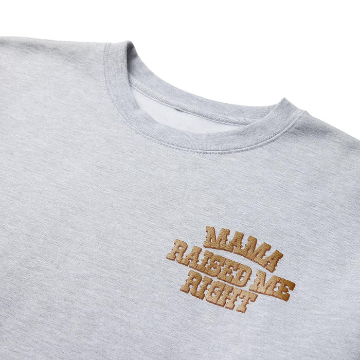 Raised Right Crew- Heather Grey