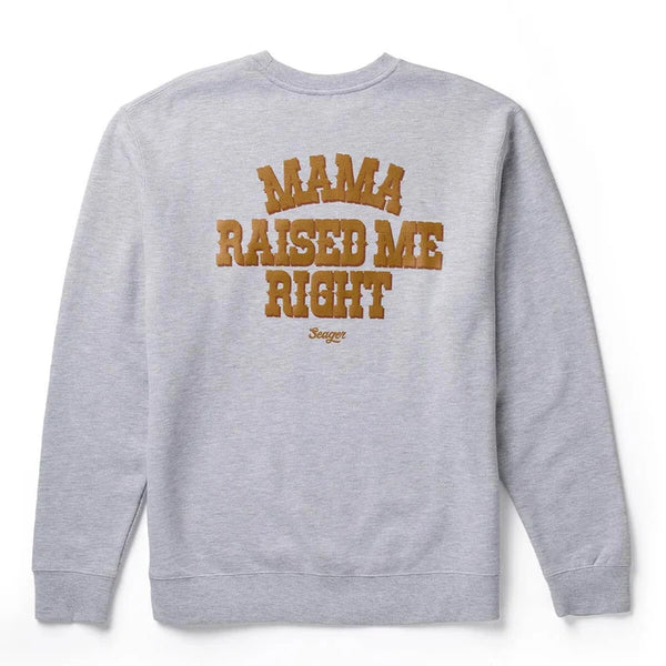Raised Right Crew- Heather Grey