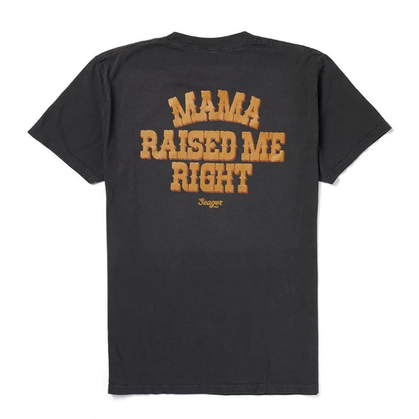 Raised Right Tee- Vintage Black