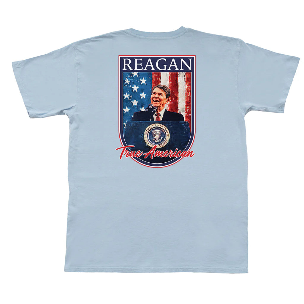 Reagan True American Short Sleeve Pocket Tee - Sky Blue