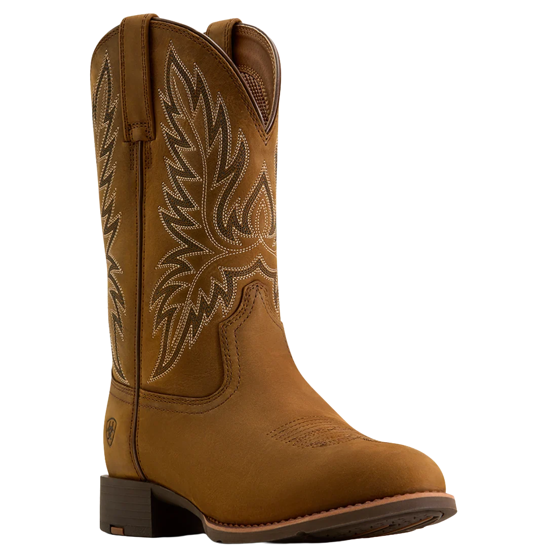 Ariat Men's Sport Stockman U Toe Cowboy Boot - Distressed Brown