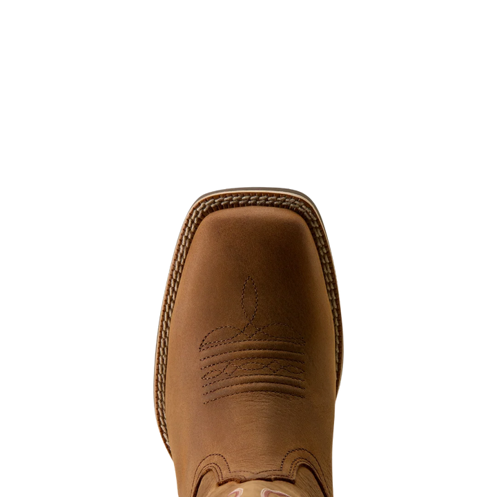 Ariat Ladies Round Up Waterproof Wide Square Toe Boot - Reliable Brown