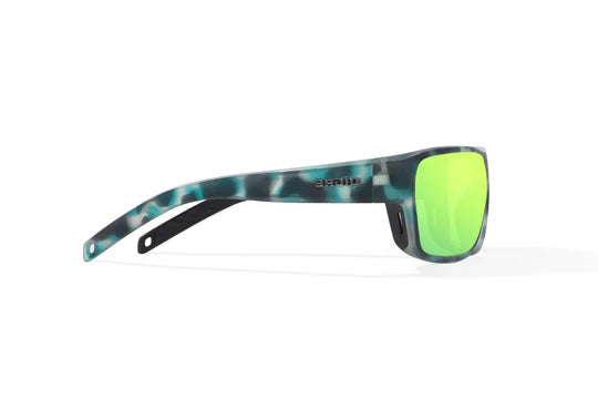Rigolets Light Blue Water Matte with Green Mirror Glass Lenses