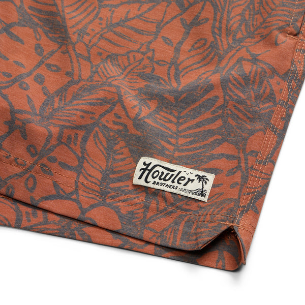 Deep Set Boardshorts - Leafy Lithographs - Pool Blue