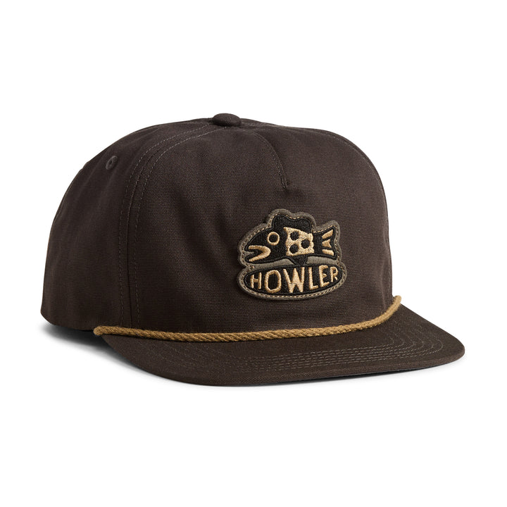 Unstructured Snapback Hat - Travelin' Fish - Antique Black
