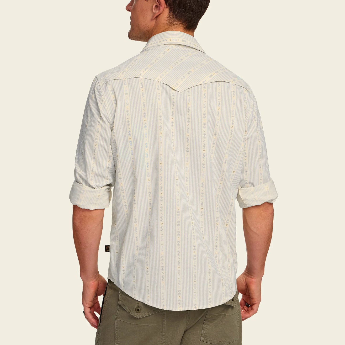 H Bar B Tech Longsleeve - Mosquero Stripe - Off White