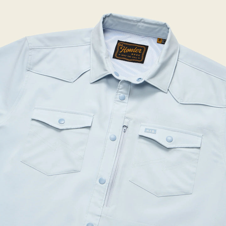 Emerger Tech SS Button Up Shirt - Cloud
