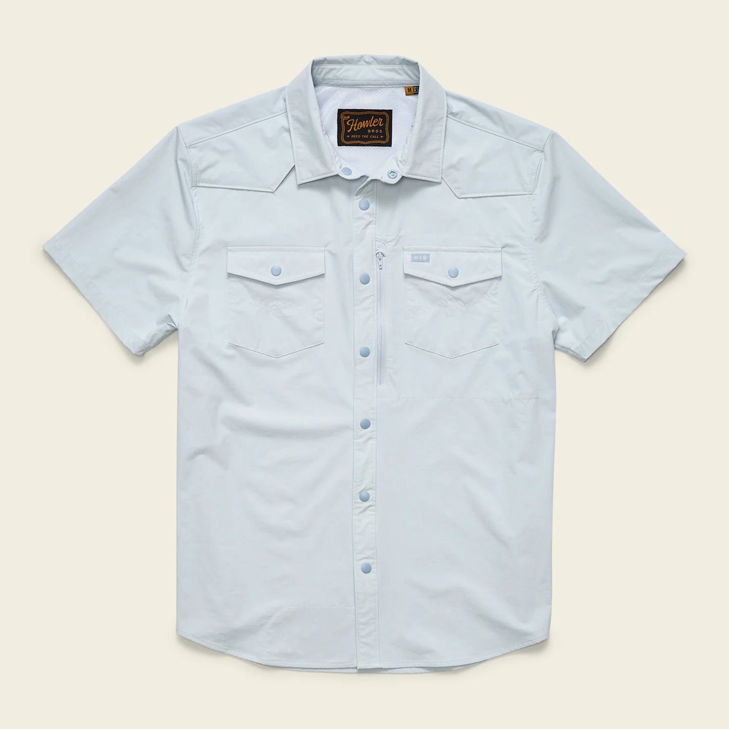Emerger Tech SS Button Up Shirt - Cloud