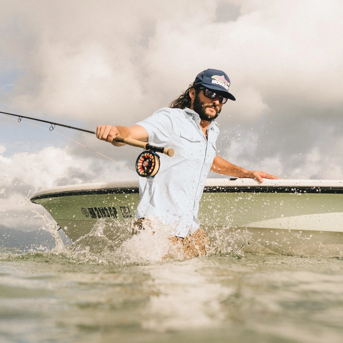 Emerger Tech SS Button Up Shirt - Cloud