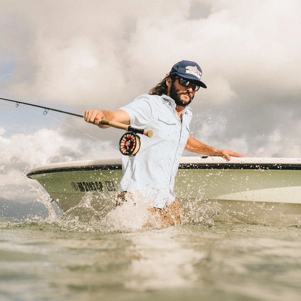 Emerger Tech SS Button Up Shirt - Cloud