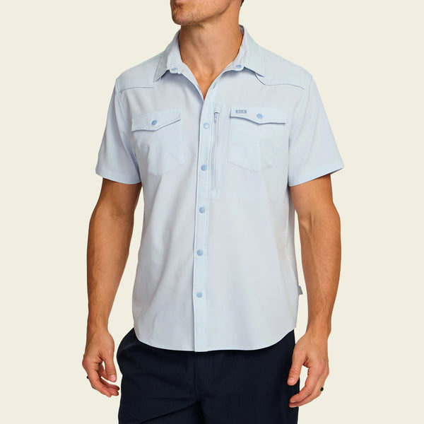 Emerger Tech SS Button Up Shirt - Cloud