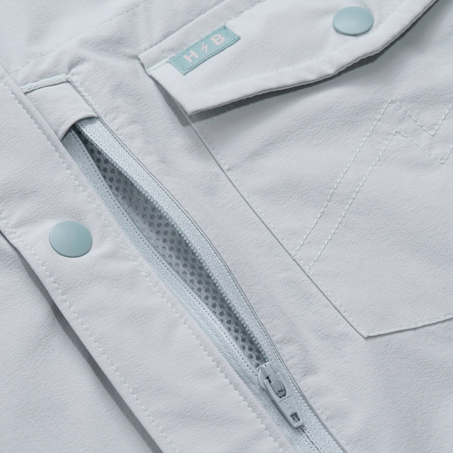 Emerger Tech SS Button Up Shirt - Cloud