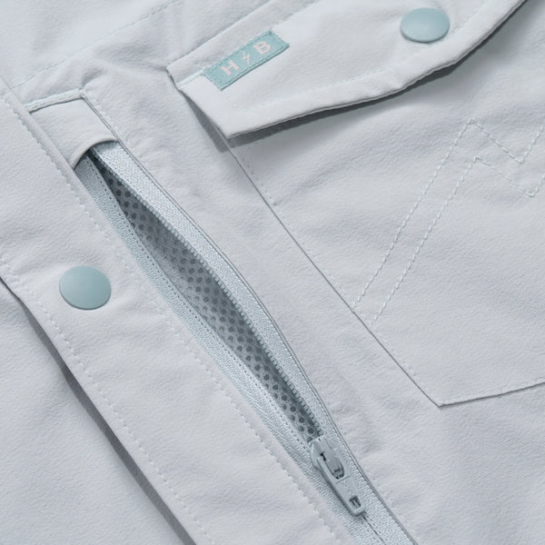 Emerger Tech SS Button Up Shirt - Cloud