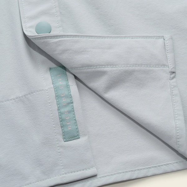 Emerger Tech SS Button Up Shirt - Cloud