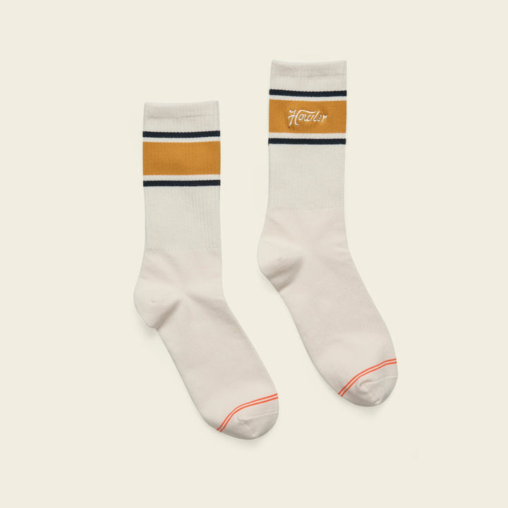 Howler Script Socks - White & Gold