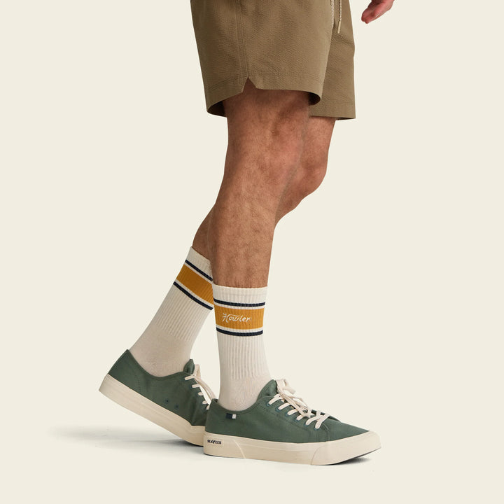 Howler Script Socks - White & Gold