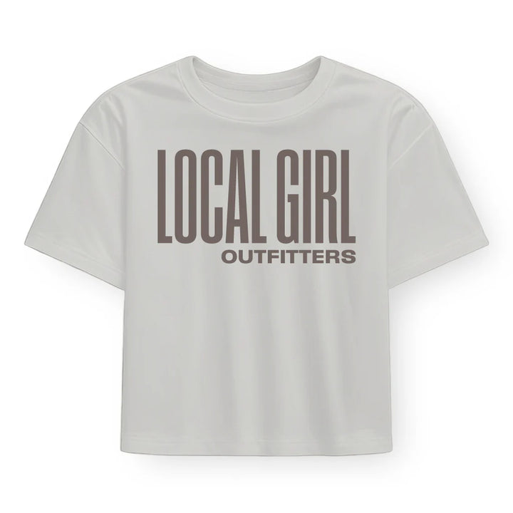 LG Graphic Cropped Tee - Silver