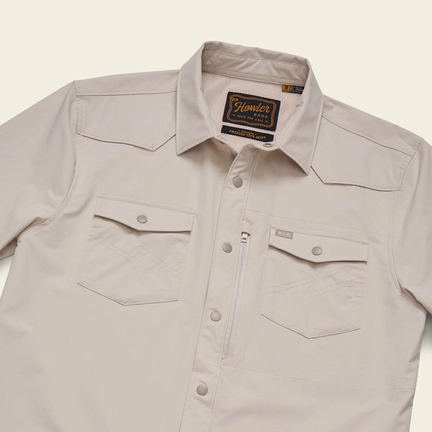 Emerger Tech Long Sleeve Button Down - Chalk