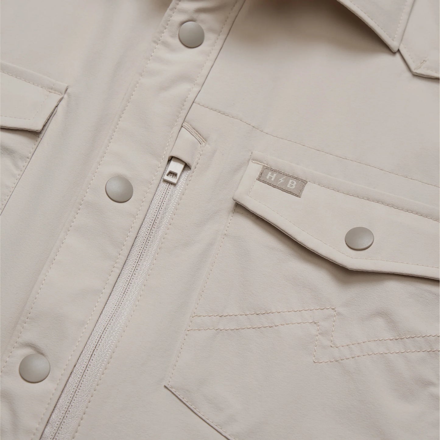 Emerger Tech Long Sleeve Button Down - Chalk
