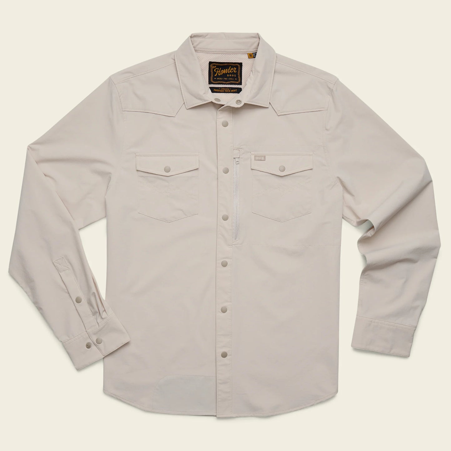 Emerger Tech Long Sleeve Button Down - Chalk