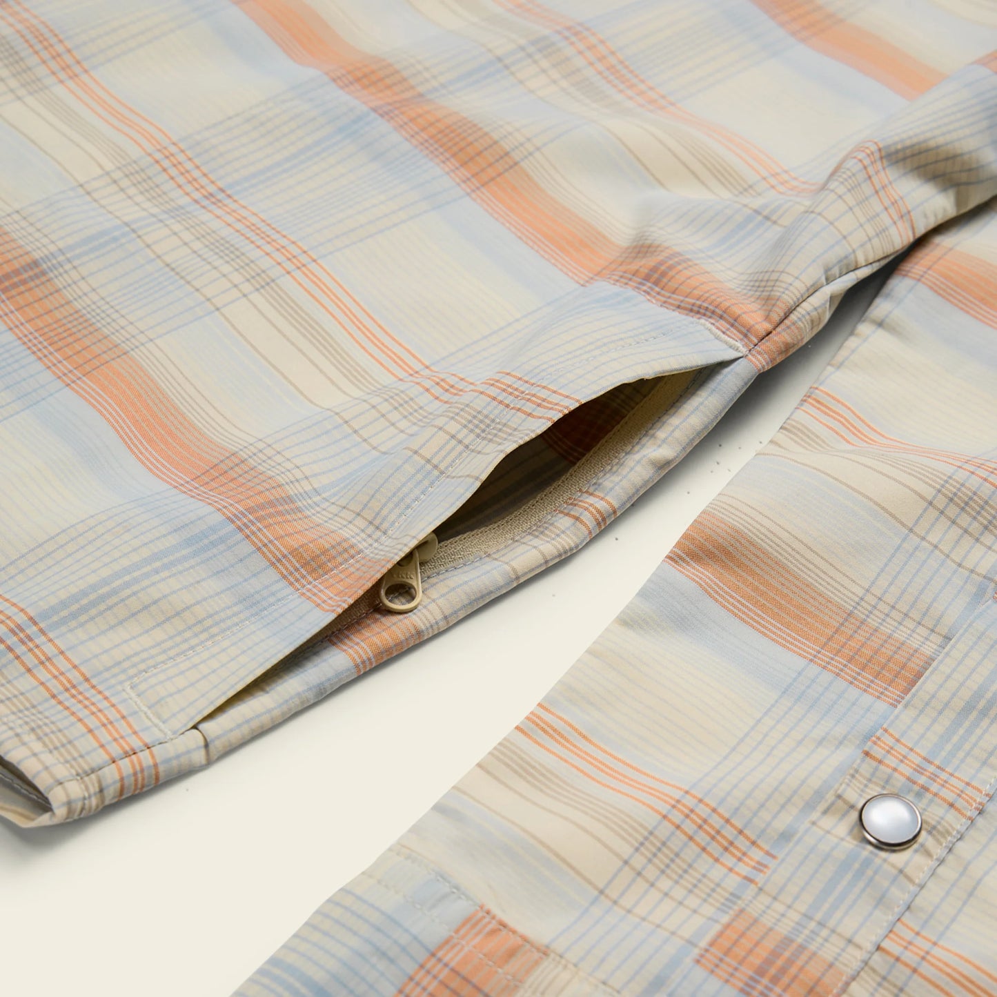 H Bar B Tech Longsleeve - Cameron Plaid - Cream