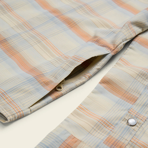 H Bar B Tech Longsleeve - Cameron Plaid - Cream