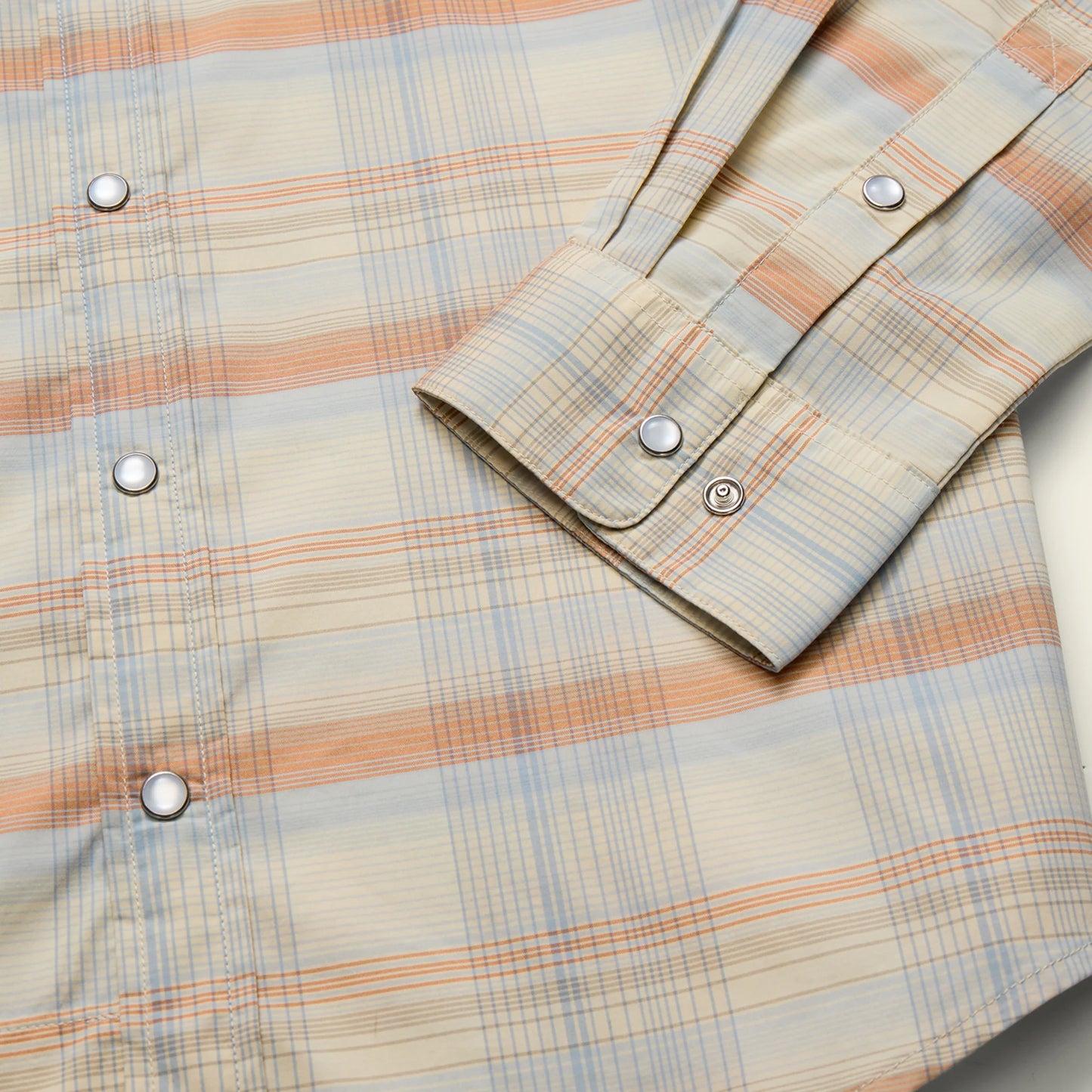 H Bar B Tech Longsleeve - Cameron Plaid - Cream